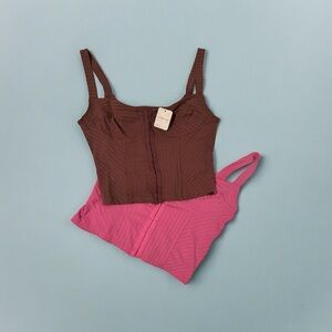 NWT Free People Intimately Hook and Eye Corset Top BUNDLE